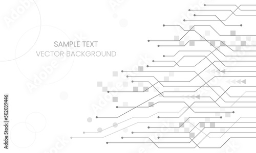 Circuit board technology on white background
