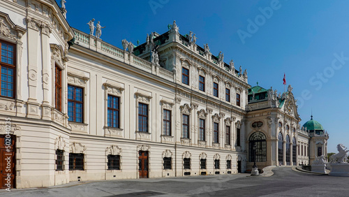Facade of the Belvedere palace in Vienna