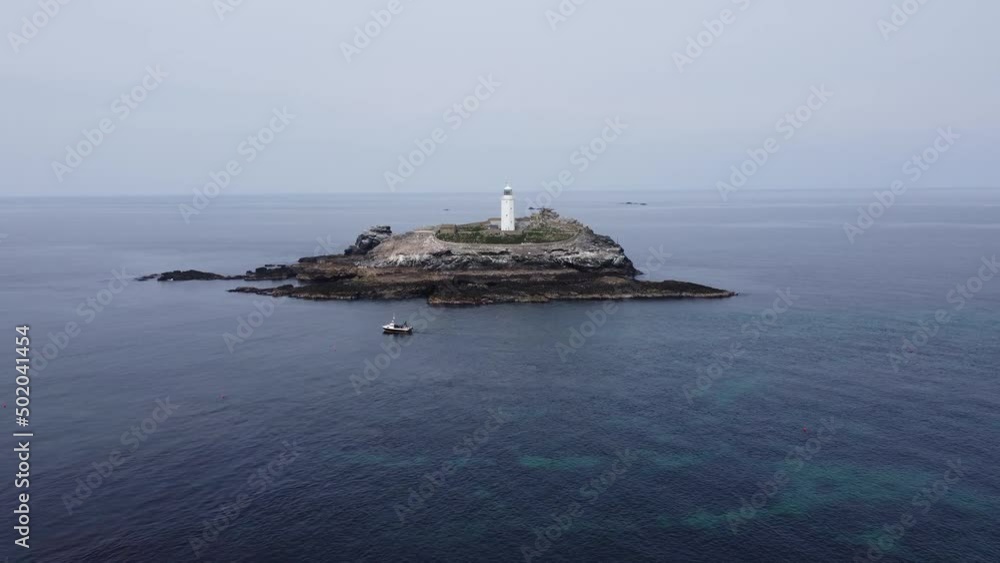 within and godrevy cornwall england uk aerial drone within and godrevy cornwall england uk aerial drone