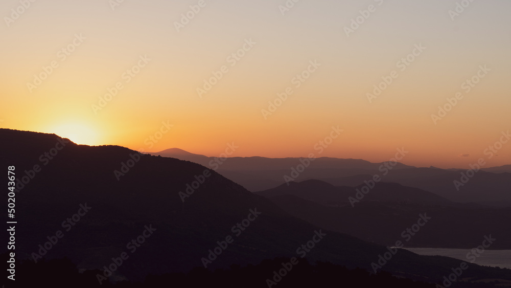 sunset in the mountains sunset in the mountains