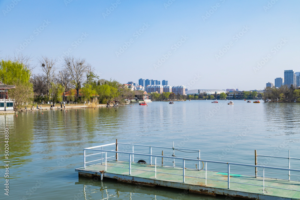 The lake skyline of Tianjin Water Park