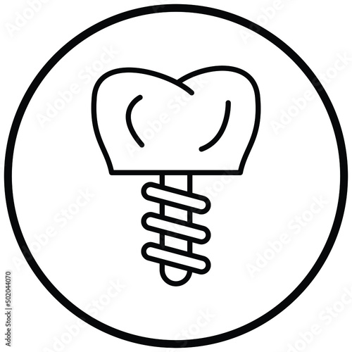 Dental Implant Icon Style