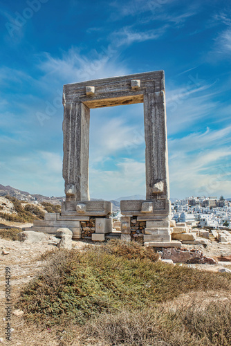 Portara Naxos island in Cyclades