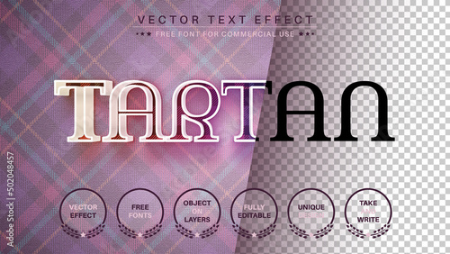 Tartan - Editable Text Effect, Font Style