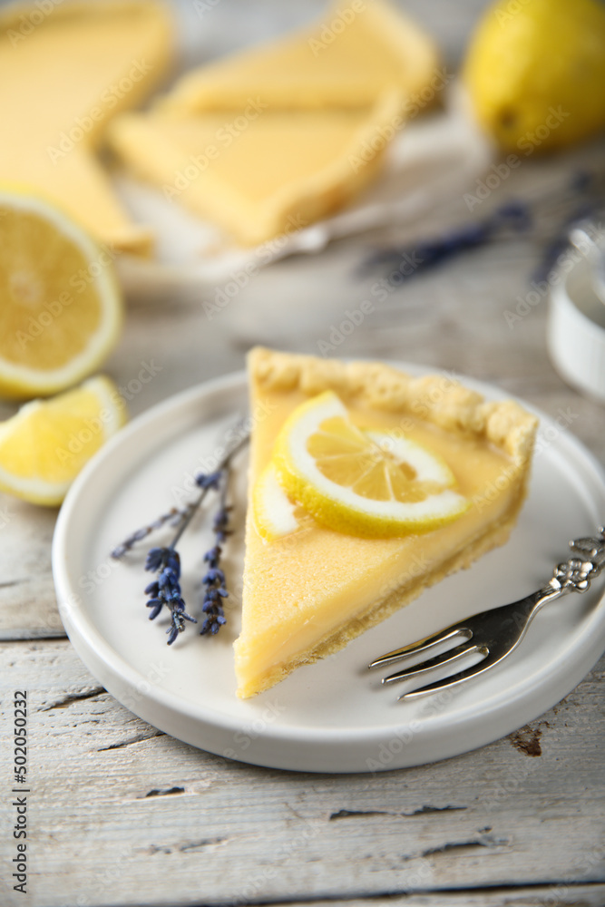 Traditional homemade creamy lemon tart Traditional homemade creamy lemon tart