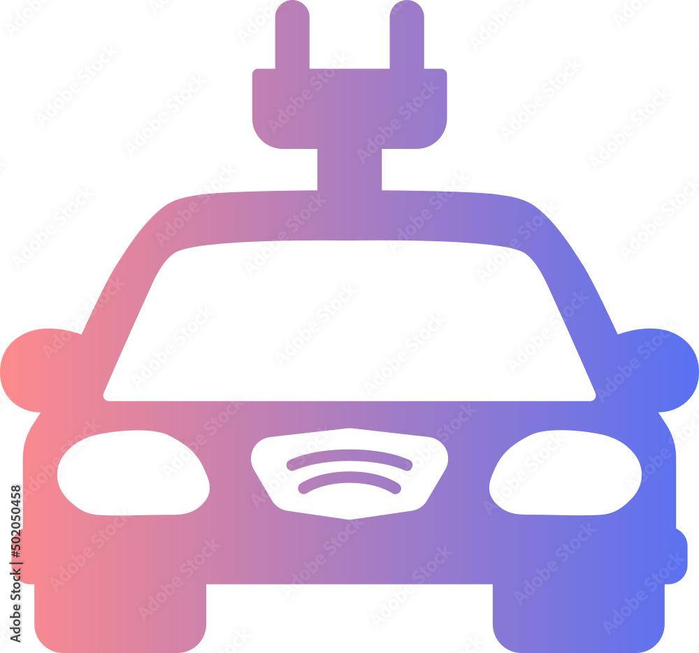 Electric car gradient icon Electric car gradient icon