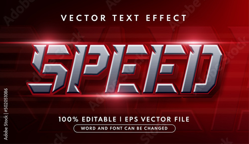 Speed 3d editable text effect style