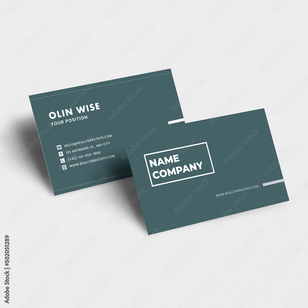 Green Business Card Design