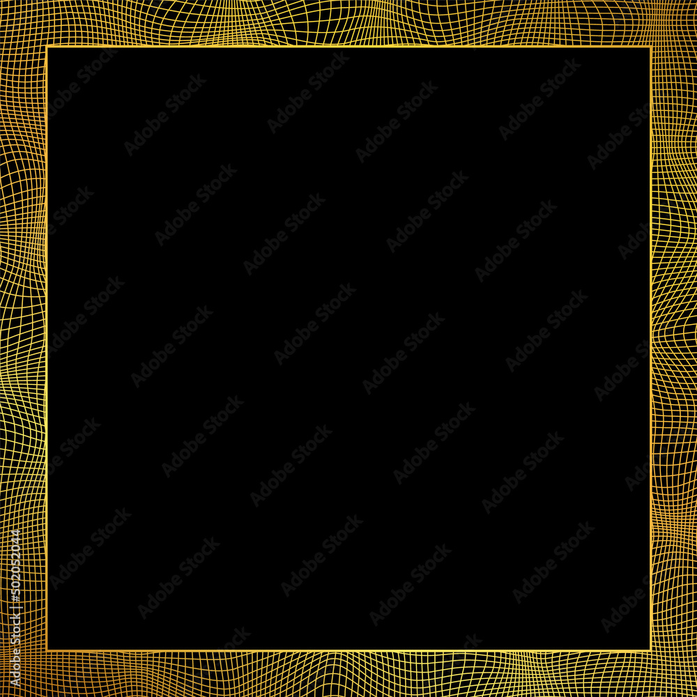 Black background with gold frame Black background with gold frame
