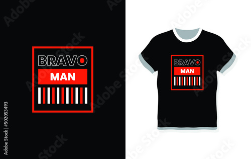 Bravo man typography t-shirt design