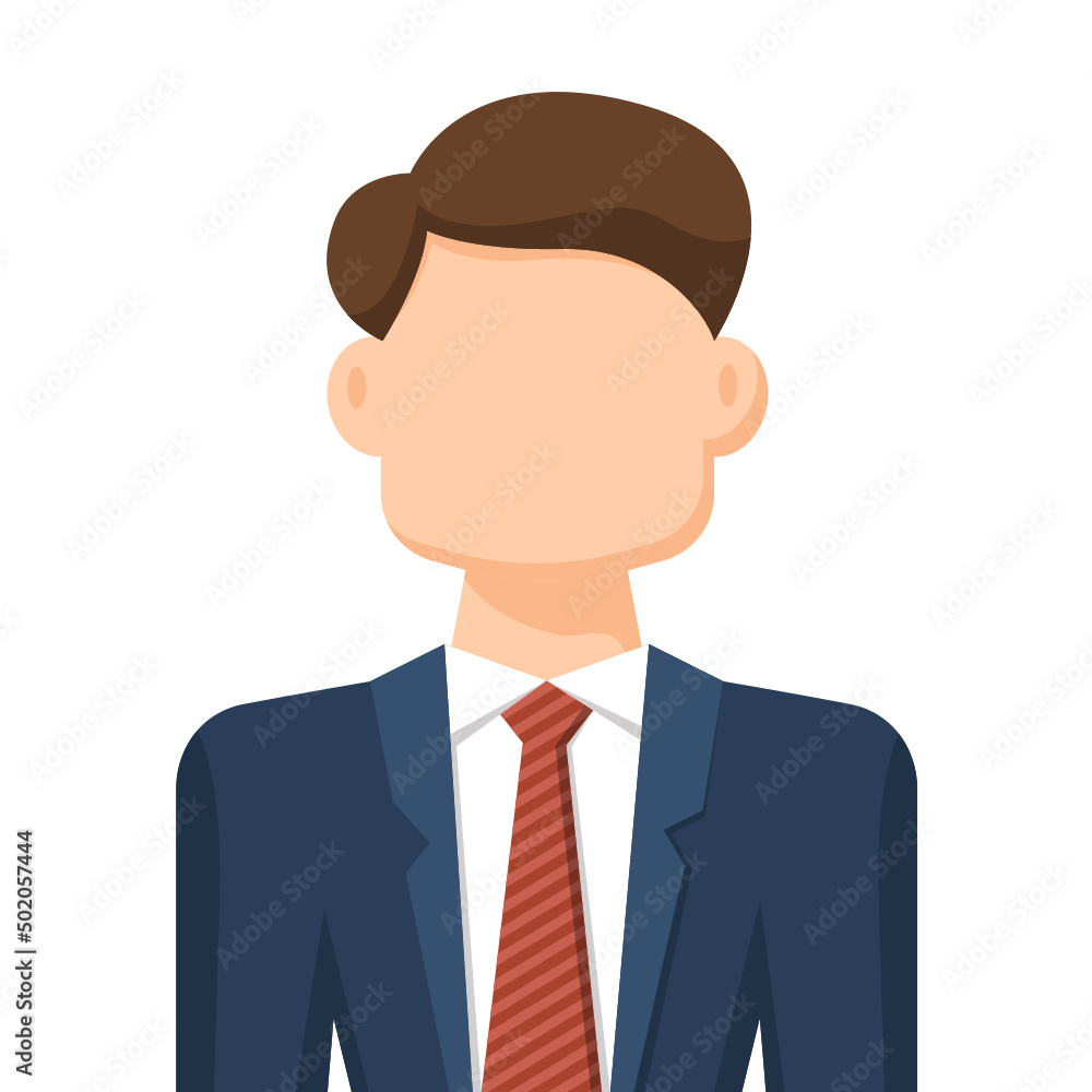Colorful simple flat vector of business man, icon or symbol, people concept vector illustration.