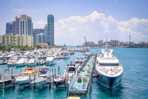 Aerial view of a marina in Miami USA © TOimages