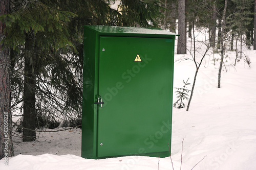 green power shield with electrical equipment