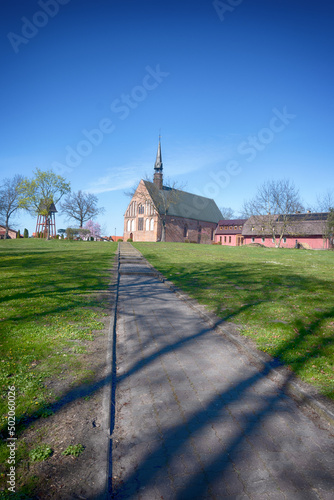 Old city architecture in Poland country in the Szczecin city photo