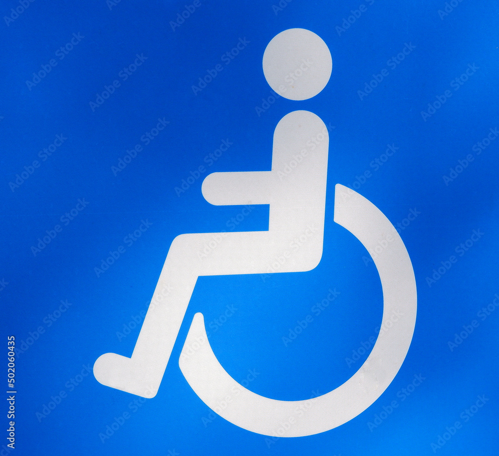 Parking sign for people with disabilities. Handicap sign. Parking sign for people with disabilities. Handicap sign.