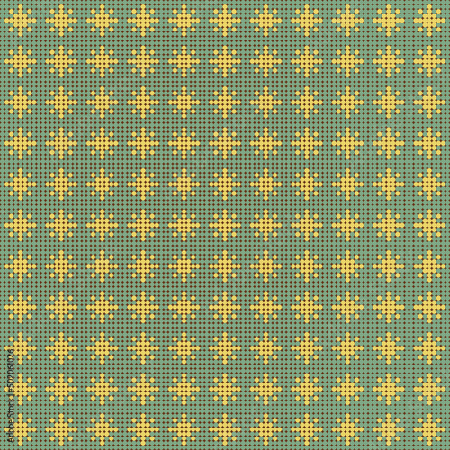 Seamless pattern of small-scale influenced floral print
