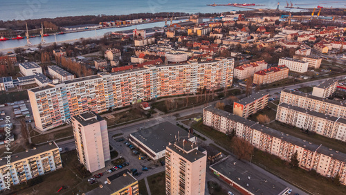 The largest block in the Nowy Port district in Gdańsk, called Falowiec.