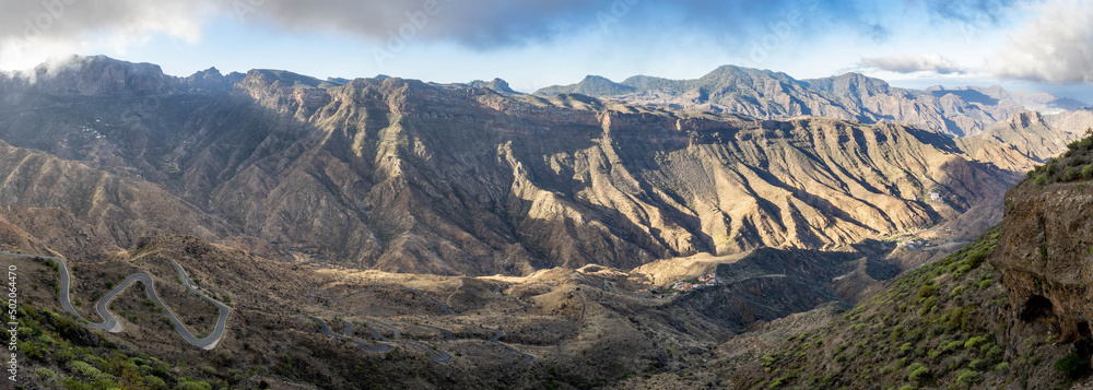 Views from Roque Bentayga, Grand Canary island, Spain.
