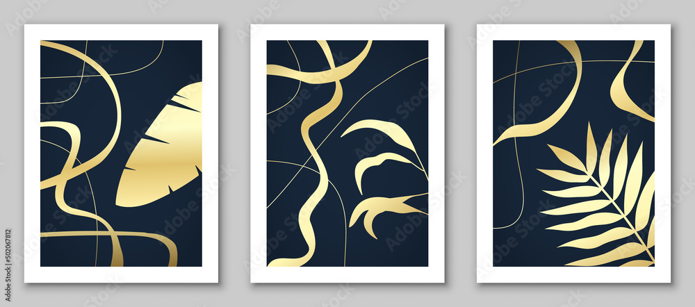 Abstract art, floral golden geometric background. Design for poster, wall decoration, cover, EPS10 vector template Abstract art, floral golden geometric background. Design for poster, wall decoration, cover, EPS10 vector template