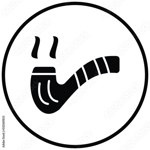 Smoking Pipe Icon Style