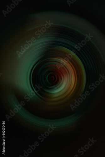 dark green and black circular waves abstract background