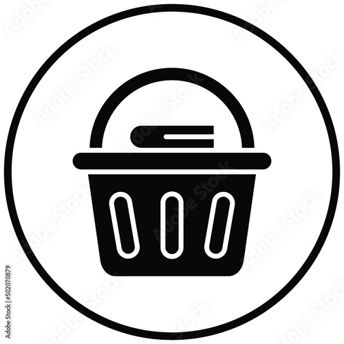 Laundry Basket Icon Style
