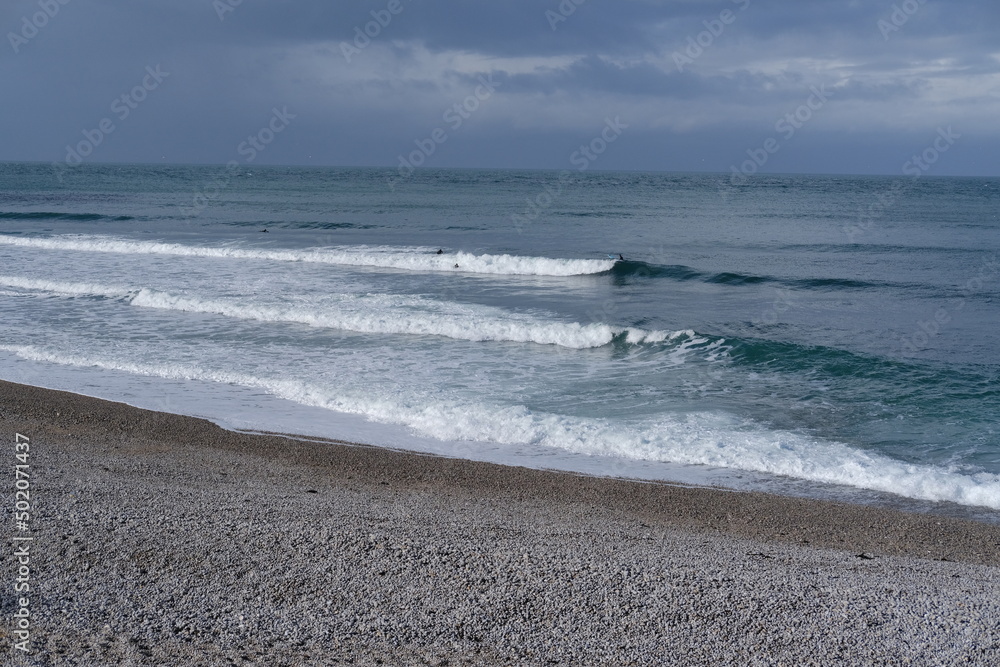 A small wave at Etretat in Normandy. A small wave at Etretat in Normandy.