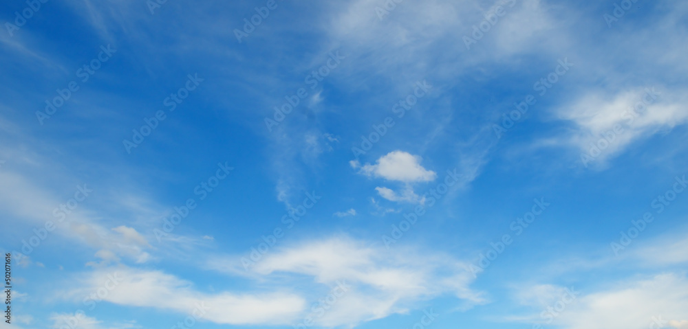 Blue sky with beautiful white clouds. Wide photo. Blue sky with beautiful white clouds. Wide photo.