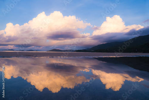 sunrise over the lake