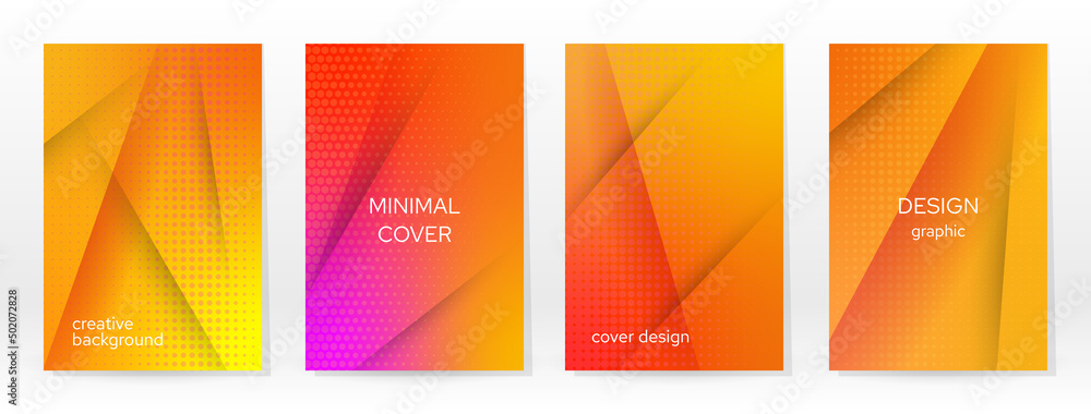 Fototapeta premium Minimal Poster. Pastel Soft. Rainbow Gradient Set.