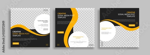 Business social media post template design vector
