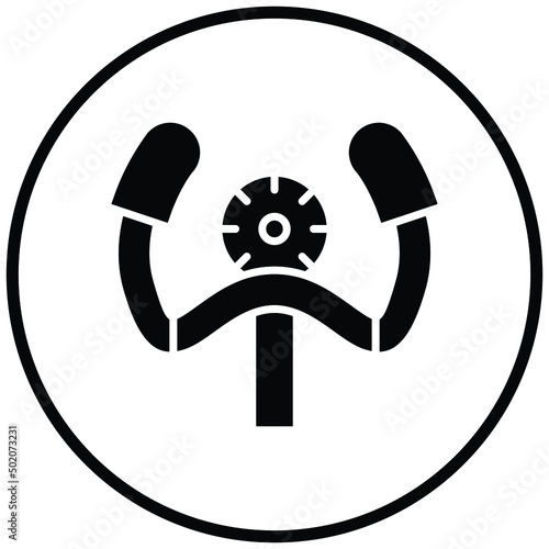 Aeroplane Steering Wheel Icon Style