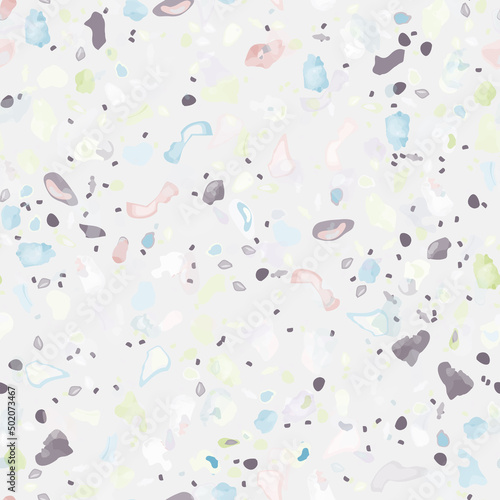 Terrazzo Texture Vector. Flooring Seamless Pattern
