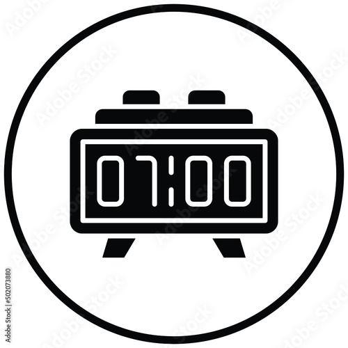 Digital Clock Icon Style