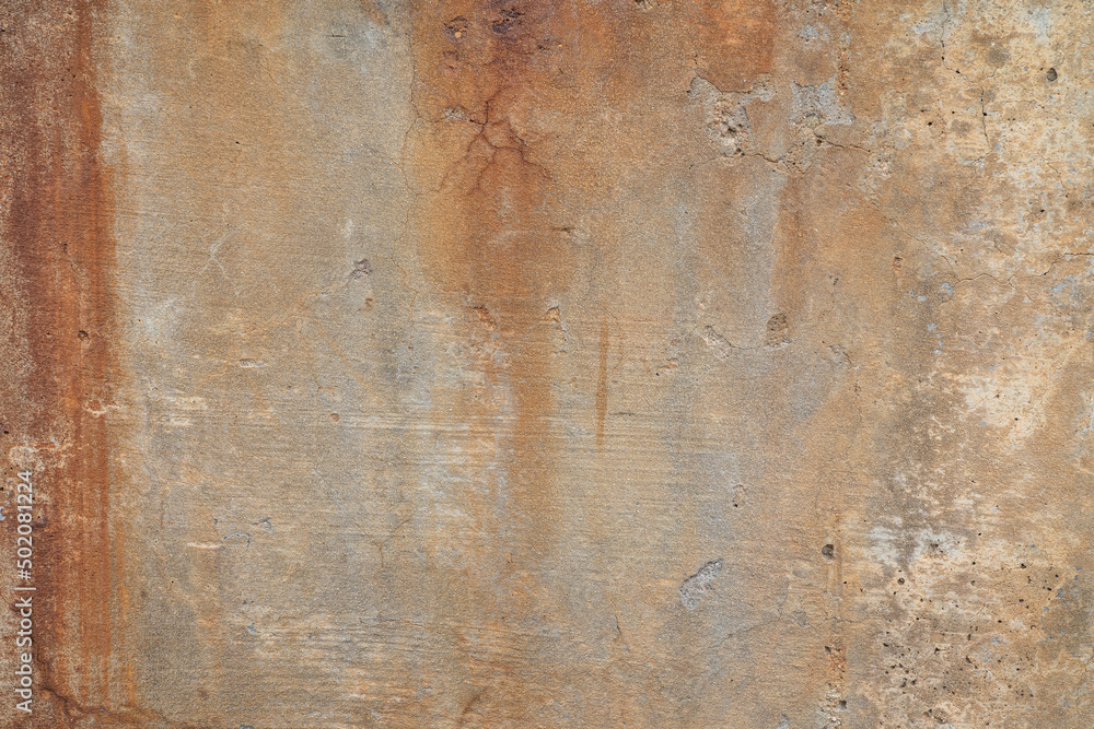 texture of old gray and rusty grunge concrete wall for urban background