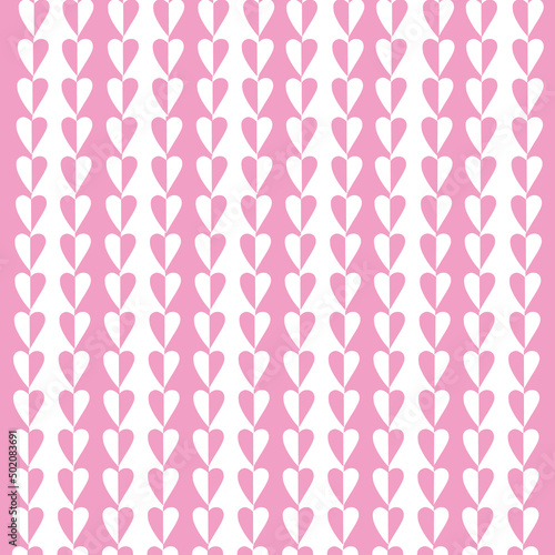 Fondo geométrico con corazones rosas.
