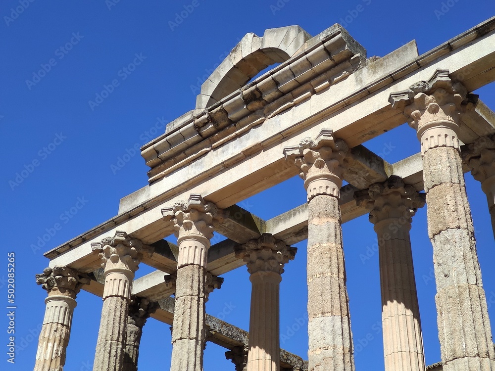 Temple of Diana, Merida city, Extremadura, Spain