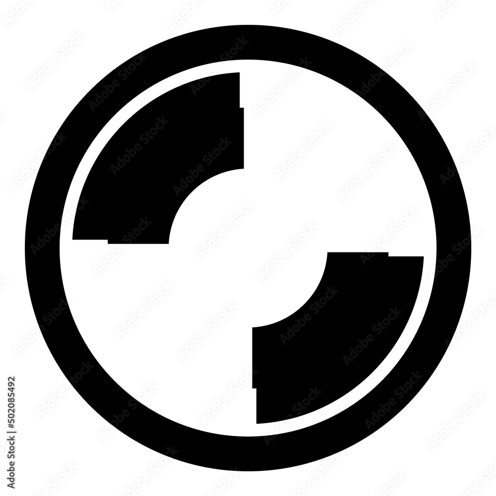 Reticle Abstract Disc Glyph Flat Icon Isolated On White Background Reticle Abstract Disc Glyph Flat Icon Isolated On White Background