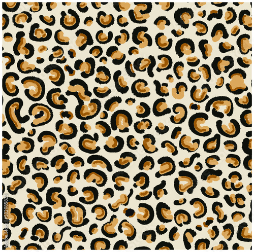Leopard seamless pattern design, vector illustration background © AYDIN
