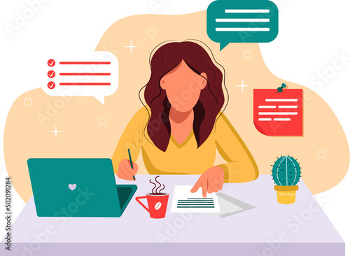 E-learning, online learning at home. Modern concepts of vector illustrations for the development of websites and mobile sites