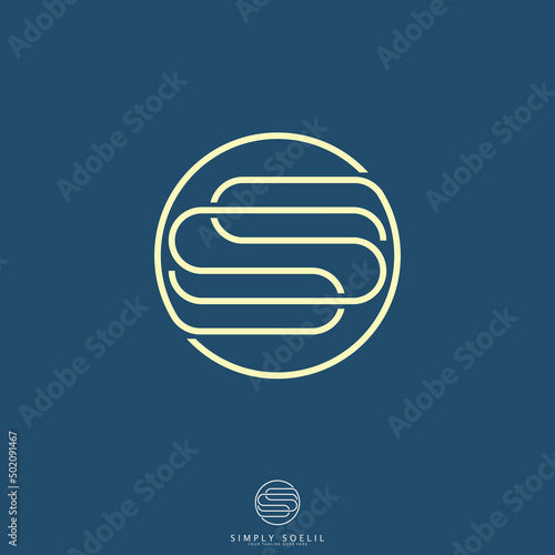 letter or word SS double line font in circle and flip image graphic icon logo design abstract concept vector stock. Can be used as a symbol related to initial or monogram