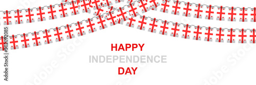 Vector realistic isolated Georgia Independence Day flyer on the white background.