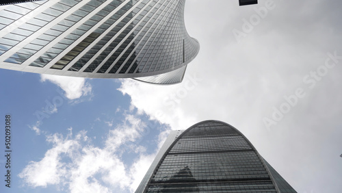 Photography Low angle view of Moscow-City skyscrapers, Russia