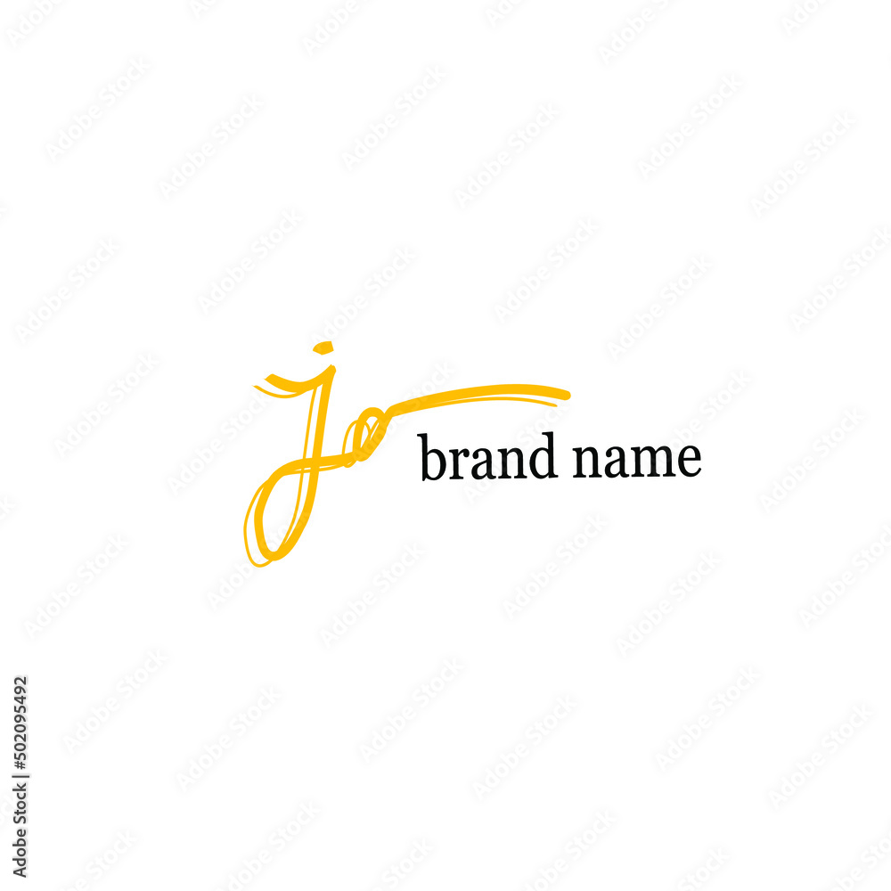 Ja initial handwriting logo vector Ja initial handwriting logo vector