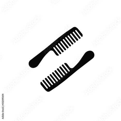 hair salon with scissors and comb icon - vector illustration Vector illustration of barber shop symbols scissors and comb on white background 