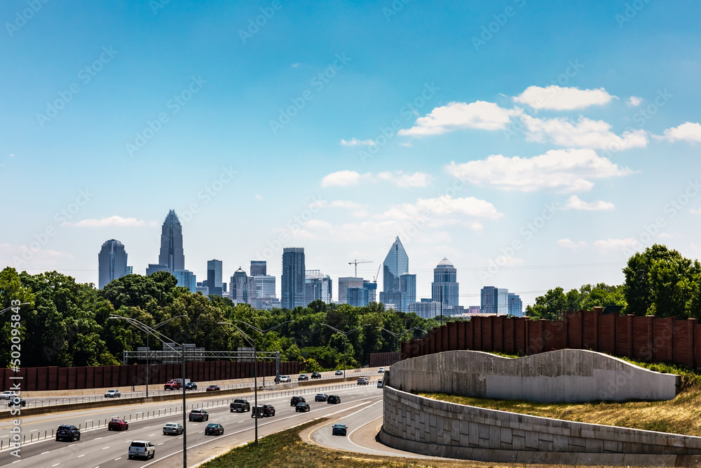 Fototapeta premium From Lasalle-Atando bridge over I-77.