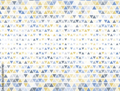Fancy triangles halftone wallpaper. Fade triangular structure banner backdrop. Digital