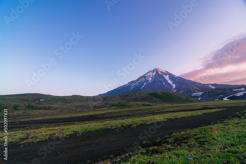 koryaksky volcano in the morning © vasvormich