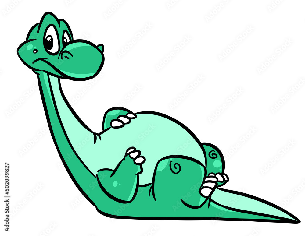 Dinosaur cute little diplodocus lies rest cartoon illustration Dinosaur cute little diplodocus lies rest cartoon illustration