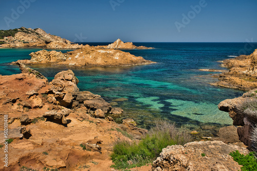Cala Pregonda, Menorca, Spain, on a sunny day